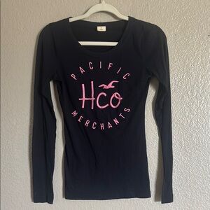 Hollister Navy Long Sleeve HCO Top